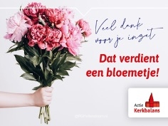 actie kerkbalans bloemetje
